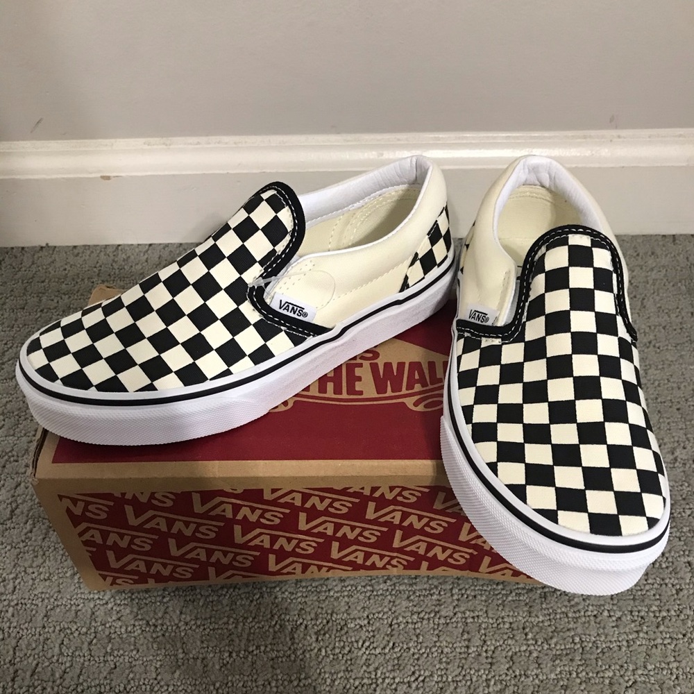 Kids Checkerboard Vans Classic Slip-On